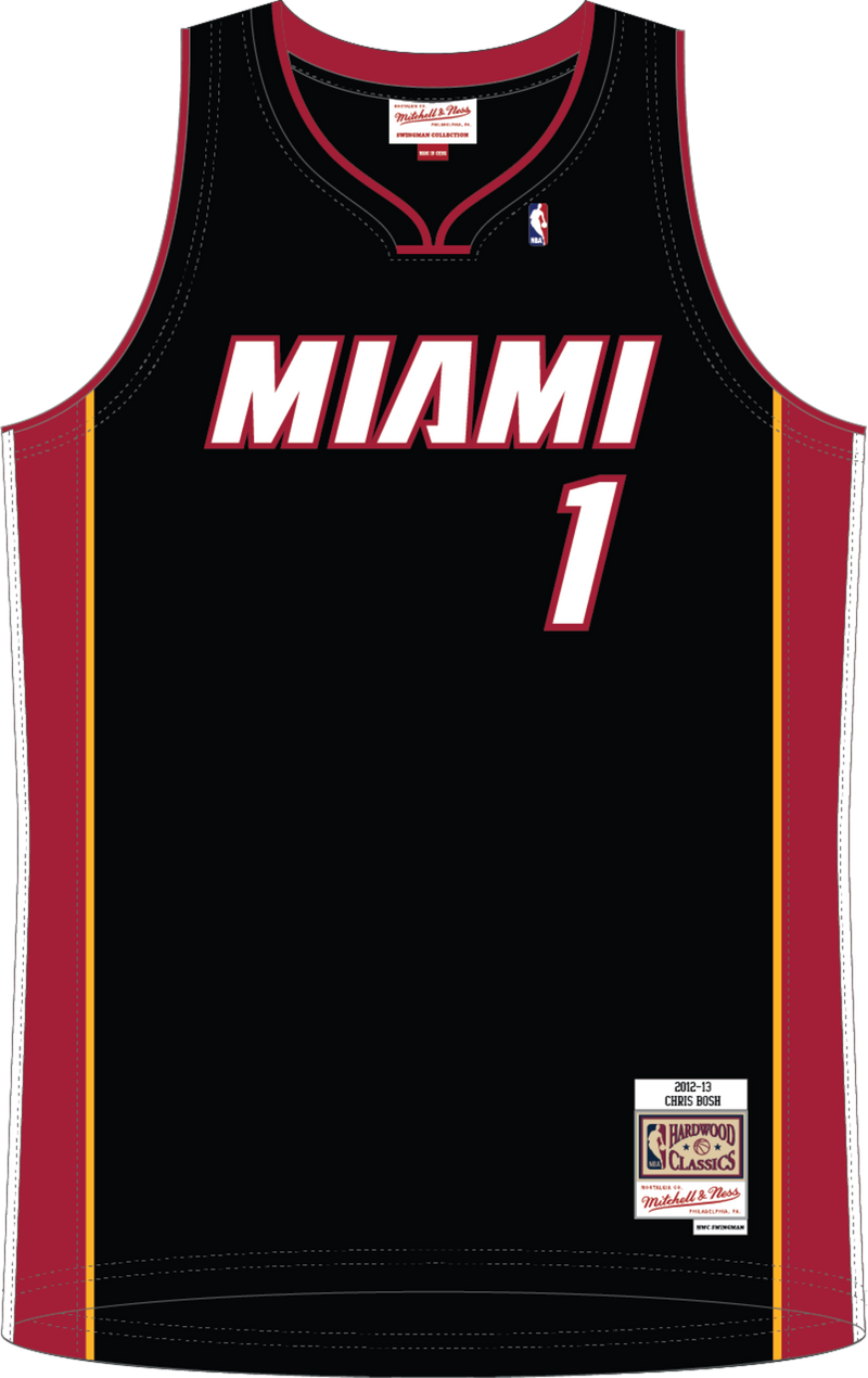 Mitchell & Ness Chris Bosh Miami Heat 2012 Black Jersey