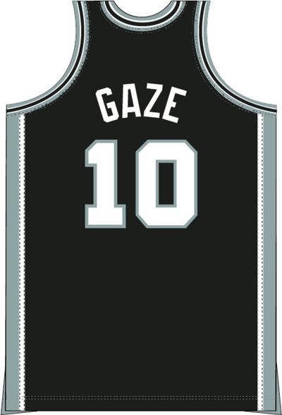 Mitchell & Ness Andrew Gaze San Antonio Spurs 1998 Black Dark Jersey