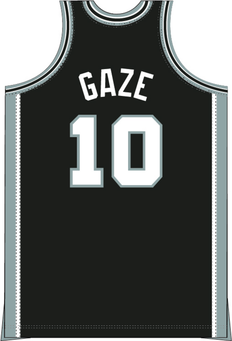 Mitchell & Ness Andrew Gaze San Antonio Spurs 1998 Black Dark Jersey