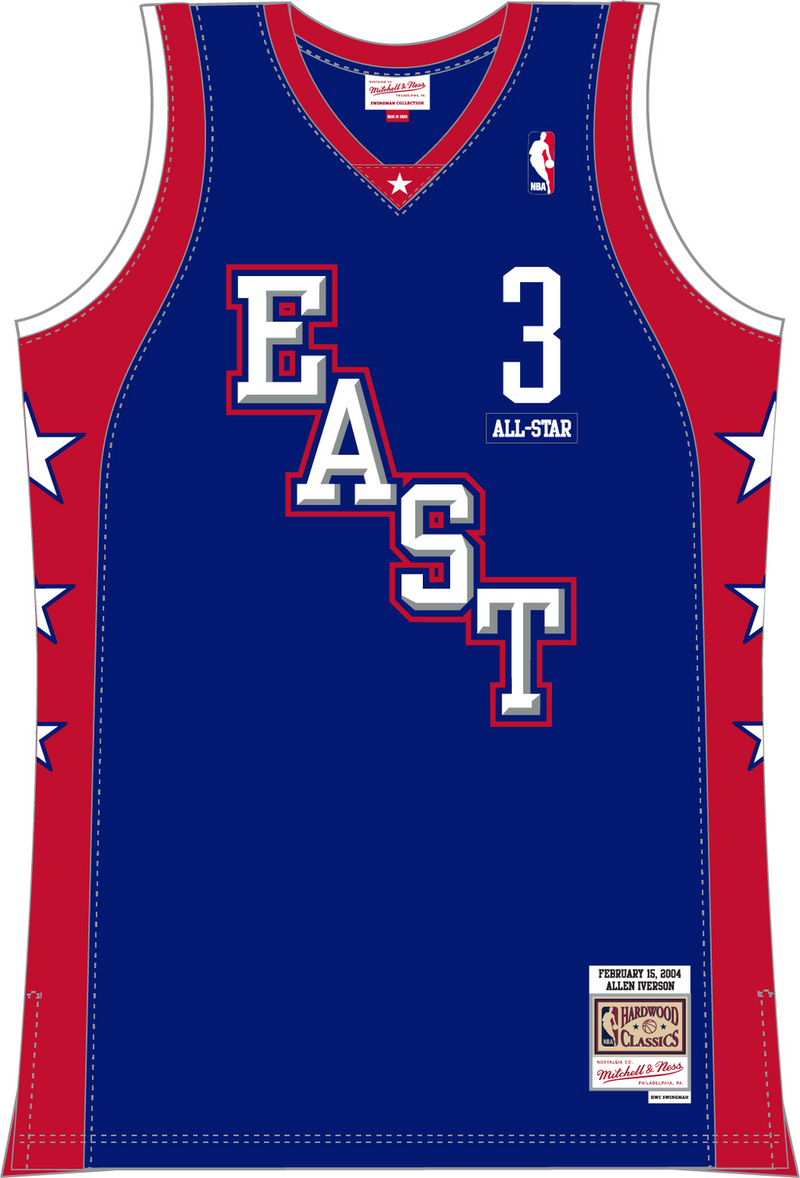 Mitchell & Ness Allen Iverson NBA All-Star 2004 Royal Dark Jersey