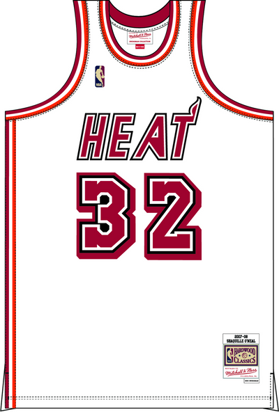 Mitchell & Ness Shaquille O'neal Miami Heat 2007 White Jersey