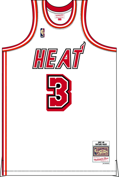 Mitchell & Ness Dwyane Wade Miami Heat 2007 White Jersey