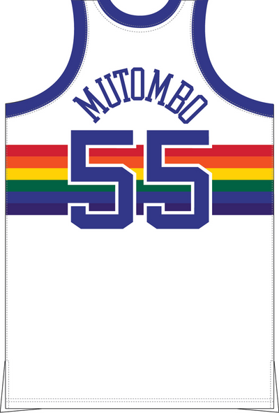 Mitchell & Ness Dikembe Mutombo Denver Nuggets 1991-92 White Swingman Jersey
