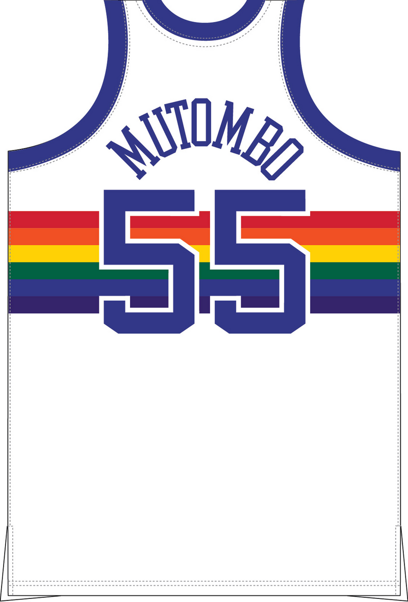 Mitchell & Ness Dikembe Mutombo Denver Nuggets 1991-92 White Swingman Jersey
