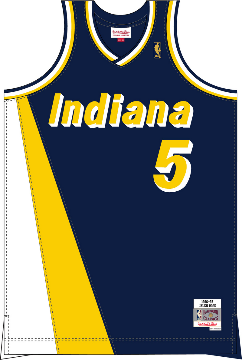 Mitchell & Ness Jalen Rose Indiana Pacers 1996-97 Navy Swingman Jersey