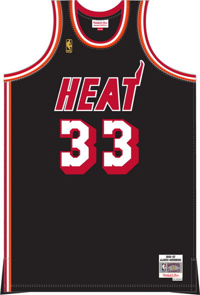 Mitchell & Ness Alonzo Mourning Miami Heat 1996-97 Black Swingman Jersey