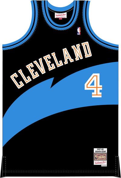 Mitchell & Ness Shawn Kemp Cleveland Cavaliers 1997 Black Swingman Jersey