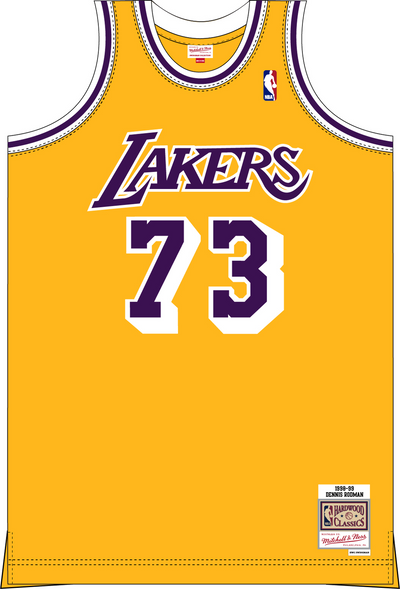 Mitchell & Ness Dennis Rodman Los Angeles Lakers 1998 Gold Swingman Jersey