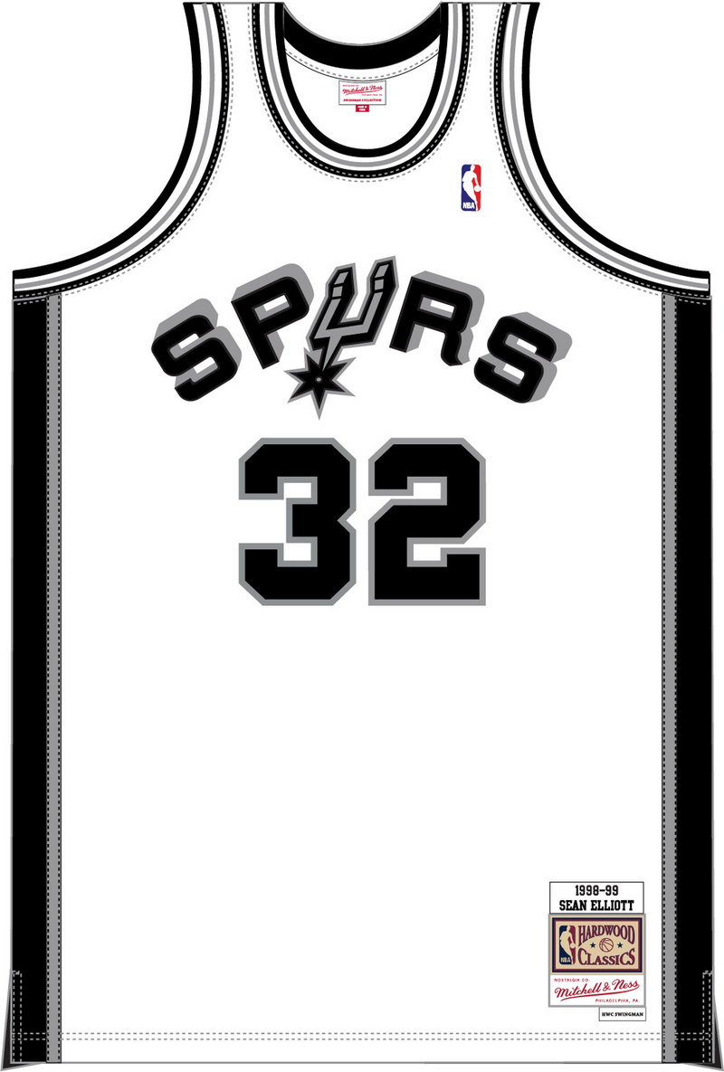 Mitchell & Ness Sean Elliott San Antonio Spurs 1998 White Swingman Home Jersey