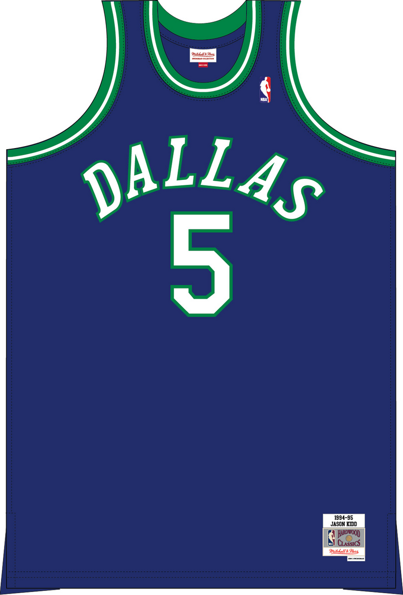 Mitchell & Ness Jason Kidd Dallas Mavericks 1994 Royal Swingman Road Jersey
