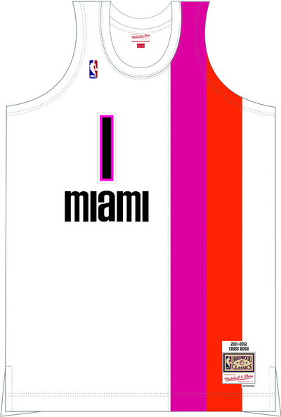 Mitchell & Ness Chris Bosh Miami Heat 2011 White Swingman Jersey