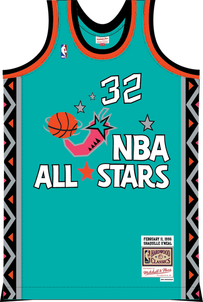 Mitchell & Ness Shaquille O'neal NBA All-Star 1996 Teal Swingman Jersey