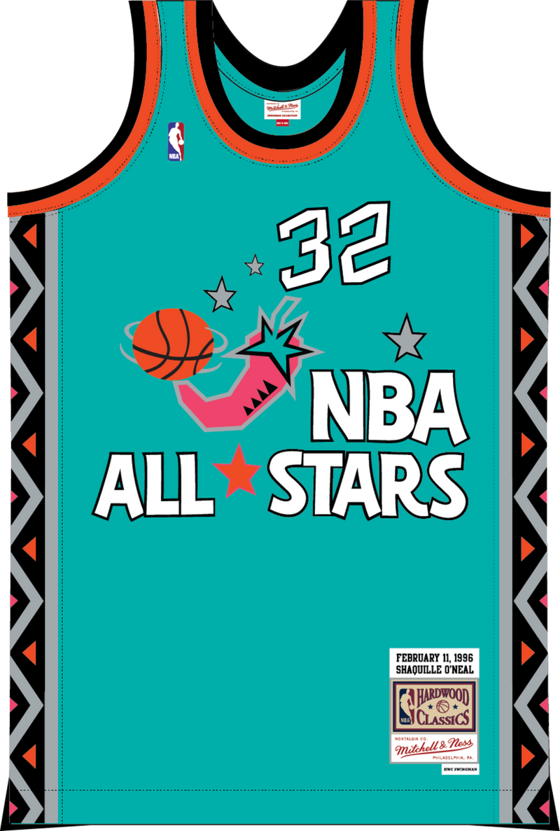 Mitchell & Ness Shaquille O'neal NBA All-Star 1996 Teal Swingman Jersey