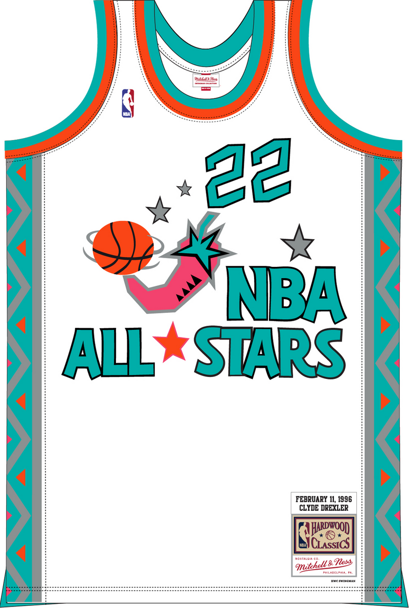 Mitchell & Ness Clyde Drexler NBA All-Star 1996 White Swingman Jersey