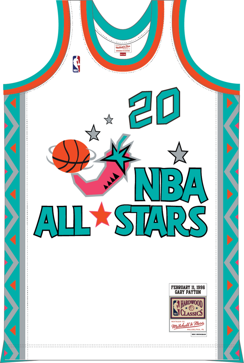 Mitchell & Ness Gary Payton NBA All-Star 1996 White Swingman Jersey