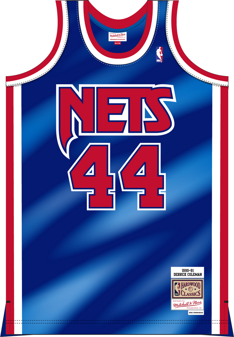 Mitchell & Ness Derrick Coleman New Jersey Nets 1990 Pattern/Royal Swingman