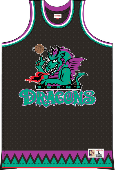 Mitchell & Ness Brooklyn Nets 1995 Black Swamp Dragons Swingman Jersey