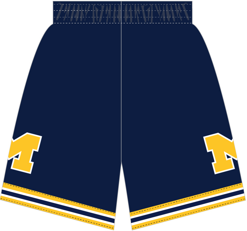 Mitchell & Ness Michigan Wolverines 1991 Astros Blue Road Shorts