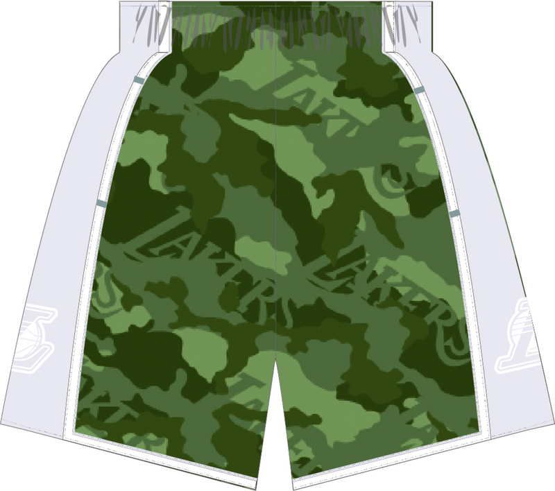 Mitchell & Ness Los Angeles Lakers 1996 Ghost Green Camo Swingman Shorts