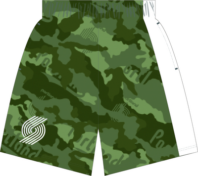 Mitchell & Ness Portland Trail Blazers 1991 Ghost Green Camo Swingman Shorts