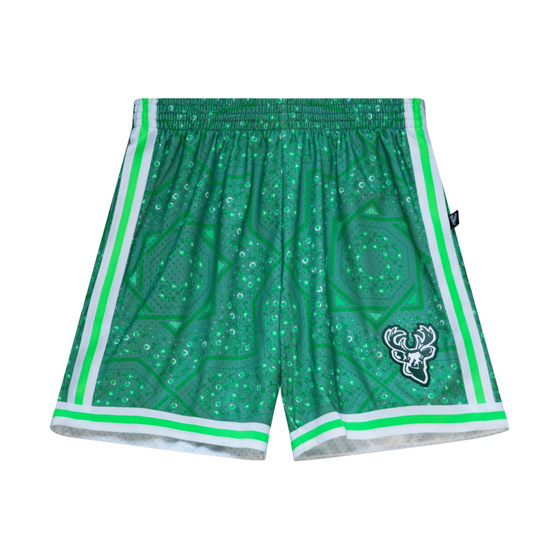 Mitchell & Ness Milwaukee Bucks 1971 Green M&N x Uninterrupted Swingman Shorts