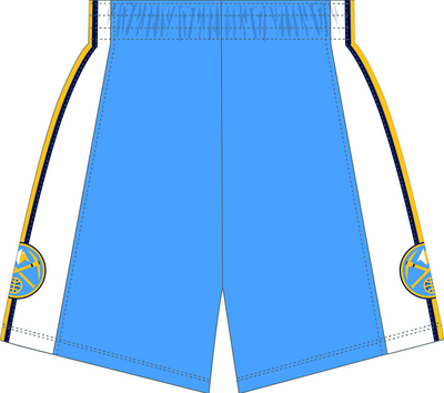 Mitchell & Ness Denver Nuggets 2016 Columbia Blue Road Shorts