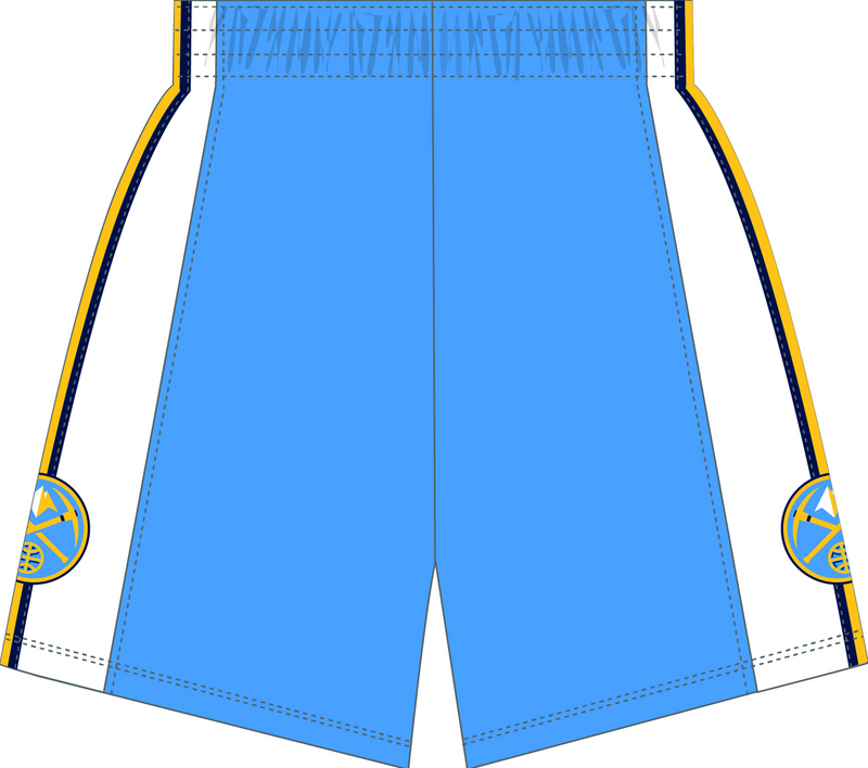 Mitchell & Ness Denver Nuggets 2016 Columbia Blue Road Shorts