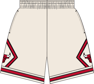 Mitchell & Ness Chicago Bulls 1997 Off White Cream Team Color Swingman Shorts