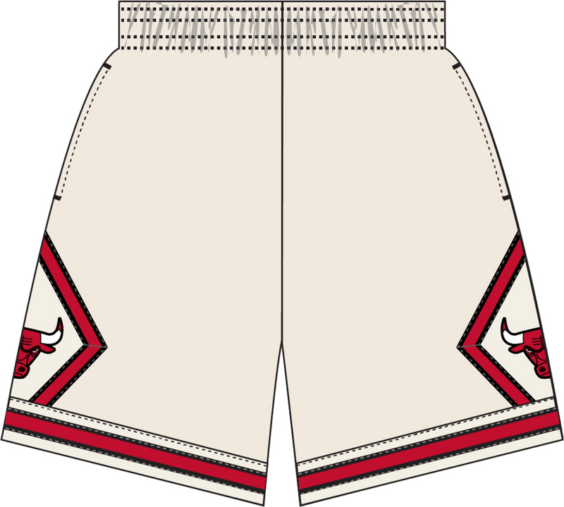 Mitchell & Ness Chicago Bulls 1997 Off White Cream Team Color Swingman Shorts