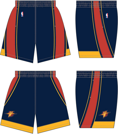 Mitchell & Ness Golden State Warriors 2009-10 Navy Swingman Road Shorts
