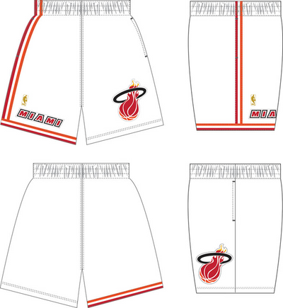 Mitchell & Ness Miami Heat 1996-97 White Swingman Shorts Home