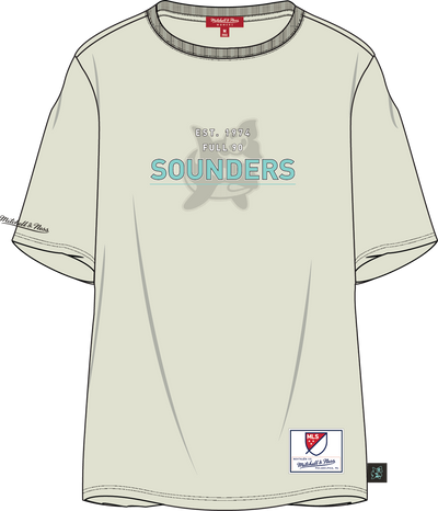 Mitchell & Ness Women's Seattle Sounders FC Cream Boyfriend T-Shirt