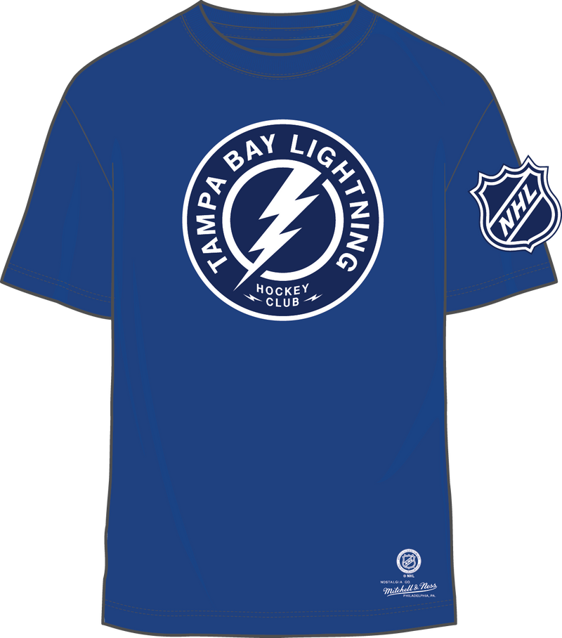 Mitchell & Ness Tampa Bay Lightning Royal Vintage Logo T-Shirt