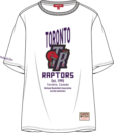 Mitchell & Ness Women's Toronto Raptors White Boyfriend T-Shirt