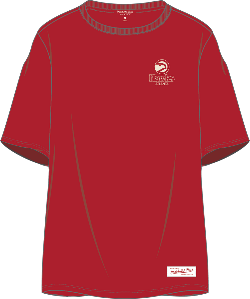 Mitchell & Ness Women's Atlanta Hawks Scarlet Core Essentials T-Shirt