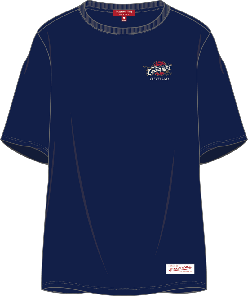 Mitchell & Ness Women's Cleveland Cavaliers Navy Core Essentials T-Shirt