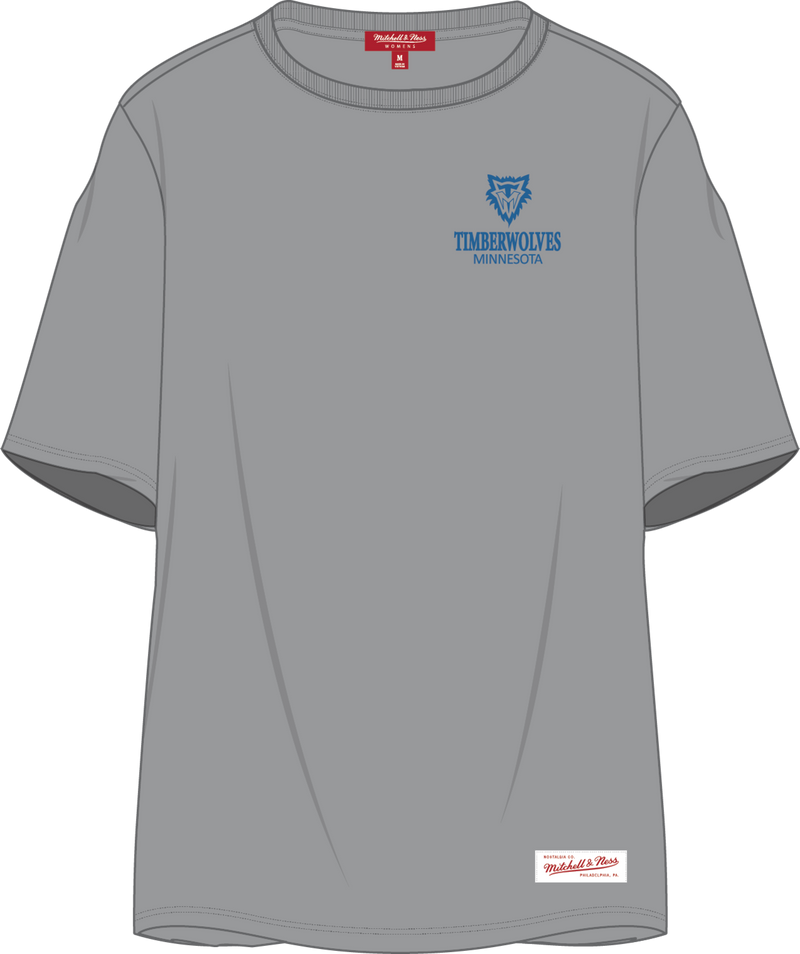 Mitchell & Ness Women's Minnesota Timberwolves Grey Core Essentials T-Shirt