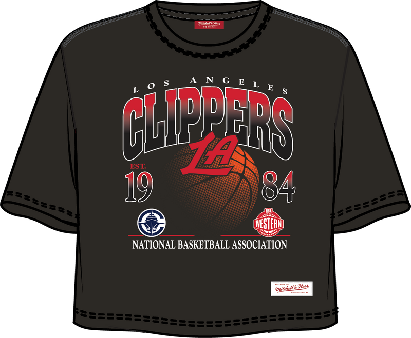 Mitchell & Ness Women's LA Clippers Black Street Graphics T-Shirt