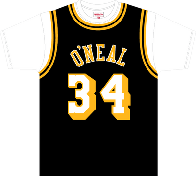 Mitchell & Ness Shaquille O'neal Los Angeles Lakers 1996 Black Best in Class Jersey T-Shirt