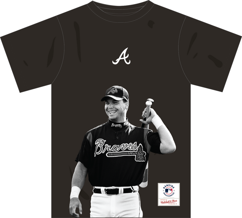 Mitchell & Ness Chipper Jones Atlanta Braves Black Player T-Shirt