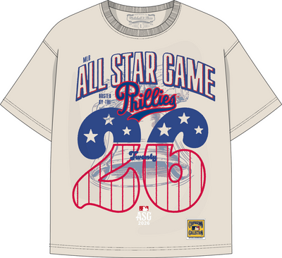 Mitchell & Ness Women's Philadelphia Phillies 2026 Cream Asg Retro Bf T-Shirt