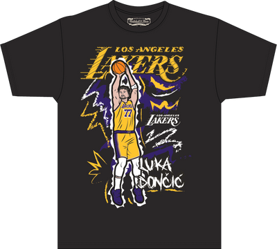 Mitchell & Ness Luka Doncic Los Angeles Lakers Black T-Shirt Chalked Up