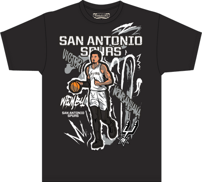 Mitchell & Ness Victor Wembanyama San Antonio Spurs Black T-Shirt Chalked Up