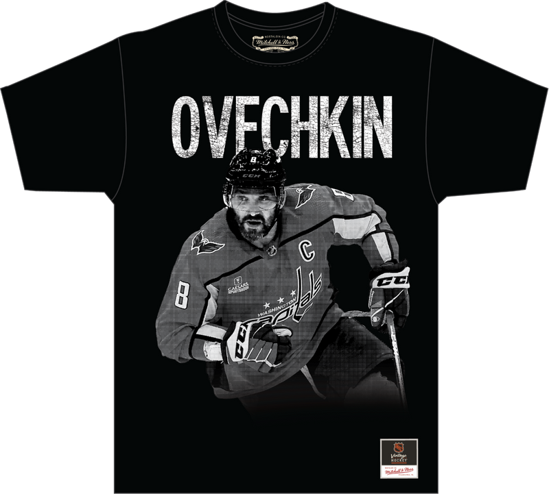 Mitchell & Ness Alexander Ovechkin Washington Capitals Black Center of Attention T-Shirt