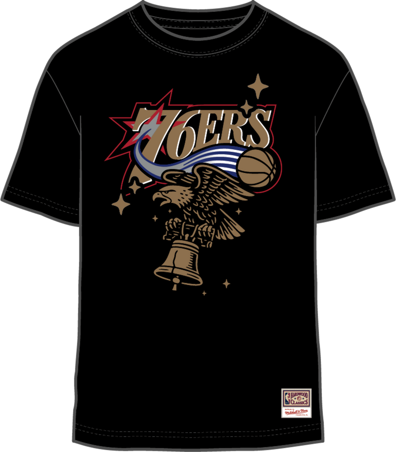 Mitchell & Ness Philadelphia 76ers Black Hyper Local Classic T-Shirt