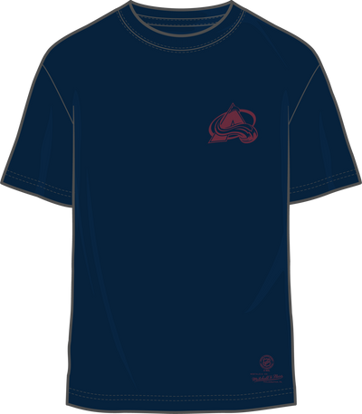 Mitchell & Ness Colorado Avalanche Navy Penalty Box 4.0 Arch T-Shirt