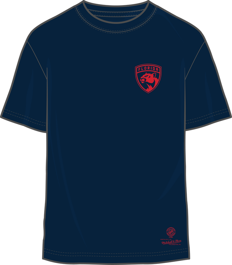 Mitchell & Ness Florida Panthers Navy Penalty Box 4.0 Arch T-Shirt