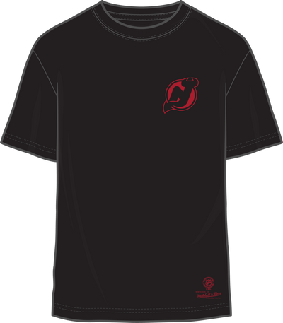 Mitchell & Ness New Jersey Devils Black Penalty Box 4.0 Arch T-Shirt