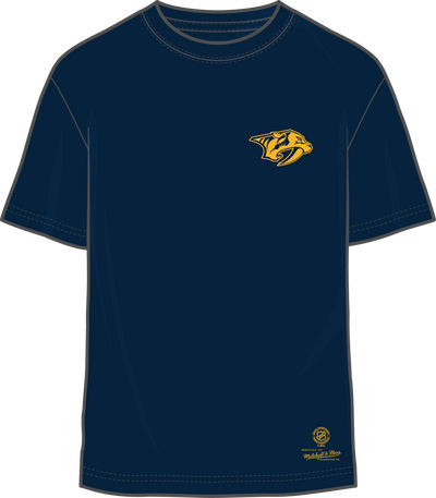 Mitchell & Ness Nashville Predators Navy Penalty Box 4.0 Arch T-Shirt
