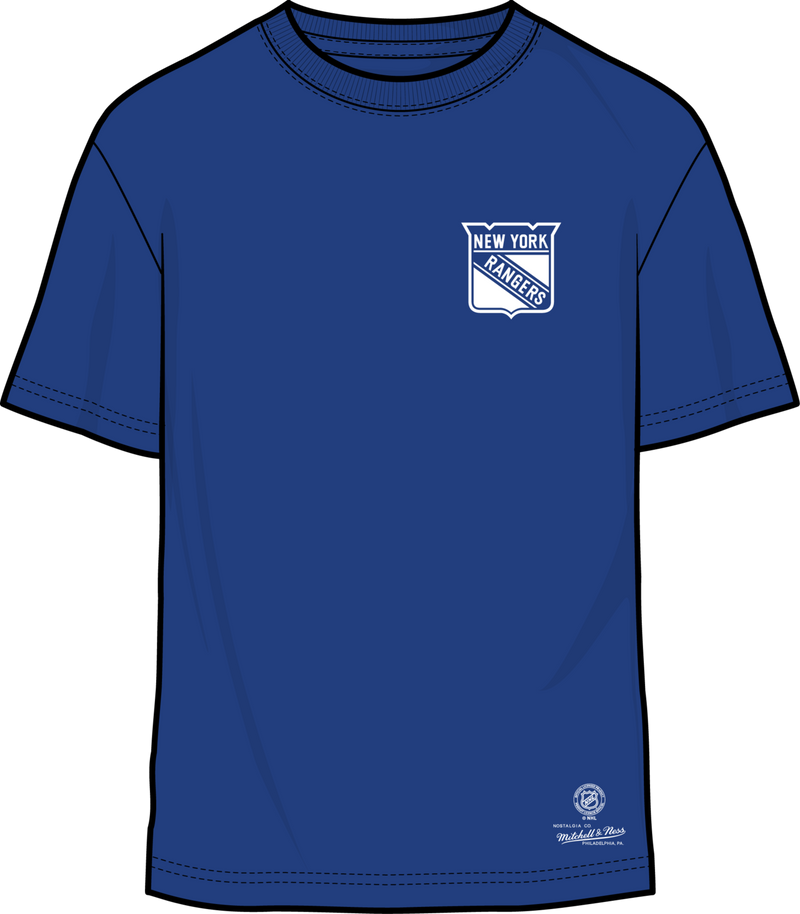Mitchell & Ness New York Rangers Royal Penalty Box 4.0 Arch T-Shirt